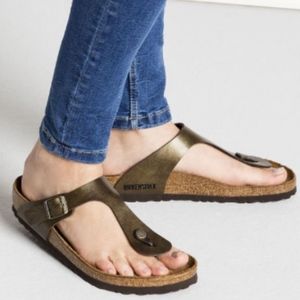 Gizeh Birko-Flor Golden Brown Birkenstock Sandals